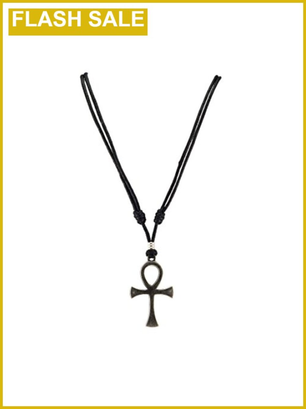 Ankh Cross of Life Necklace Adjustable Cord Slip Knot Unisex